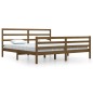 vidaXL Estructura de cama madera maciza de pino marrón miel 200x200 cm