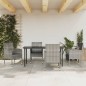 vidaXL Juego de comedor jardín 5 pzas ratán sintético acero gris negro vidaXL Juego de comedor jardín 5 pzas ratán sintético acero gris negro
