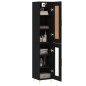 vidaXL Aparador alto madera de ingeniería negro 34,5x34x180 cm vidaXL Aparador alto madera de ingeniería negro 34,5x34x180 cm