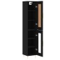 vidaXL Aparador alto madera de ingeniería negro 34,5x34x180 cm vidaXL Aparador alto madera de ingeniería negro 34,5x34x180 cm