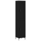 vidaXL Aparador de madera contrachapada negro 34,5x34x180 cm vidaXL Aparador de madera contrachapada negro 34,5x34x180 cm