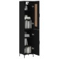 vidaXL Aparador de madera contrachapada negro 34,5x34x180 cm vidaXL Aparador de madera contrachapada negro 34,5x34x180 cm