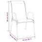 vidaXL Juego de comedor para jardín 5 piezas acero y textilene negro