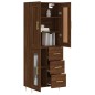 vidaXL Aparador alto madera contrachapada marrón roble 69,5x34x180 cm vidaXL Aparador alto madera contrachapada marrón roble 69,5x34x180 cm