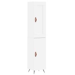 vidaXL Aparador alto madera contrachapada blanco 34,5x34x180 cm