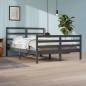 vidaXL Estructura de cama de madera maciza de pino gris 140x200 cm vidaXL Estructura de cama de madera maciza de pino gris 140x200 cm
