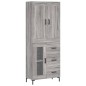 vidaXL Aparador alto madera contrachapada gris sonoma 69,5x34x180 cm vidaXL Aparador alto madera contrachapada gris sonoma 69,5x34x180 cm