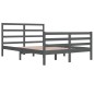 vidaXL Estructura de cama de madera maciza de pino gris 140x200 cm vidaXL Estructura de cama de madera maciza de pino gris 140x200 cm