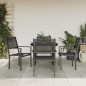 vidaXL Juego de comedor para jardín 5 piezas acero y textilene negro vidaXL Juego de comedor para jardín 5 piezas acero y textilene negro
