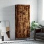 vidaXL Aparador alto madera contrachapada roble ahumado 69,5x34x180 cm