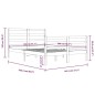 vidaXL Estructura de cama de madera maciza de pino gris 140x200 cm vidaXL Estructura de cama de madera maciza de pino gris 140x200 cm