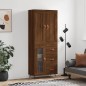 vidaXL Aparador alto madera contrachapada marrón roble 69,5x34x180 cm vidaXL Aparador alto madera contrachapada marrón roble 69,5x34x180 cm
