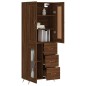 vidaXL Aparador alto madera contrachapada marrón roble 69,5x34x180 cm vidaXL Aparador alto madera contrachapada marrón roble 69,5x34x180 cm
