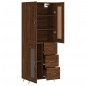 vidaXL Aparador alto madera contrachapada marrón roble 69,5x34x180 cm vidaXL Aparador alto madera contrachapada marrón roble 69,5x34x180 cm