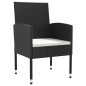 vidaXL Juego de comedor de jardín 7 pzas ratán sintético y acero negro vidaXL Juego de comedor de jardín 7 pzas ratán sintético y acero negro