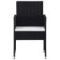 vidaXL Juego de comedor de jardín 7 pzas ratán sintético y acero negro vidaXL Juego de comedor de jardín 7 pzas ratán sintético y acero negro