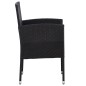 vidaXL Juego de comedor de jardín 7 pzas ratán sintético y acero negro vidaXL Juego de comedor de jardín 7 pzas ratán sintético y acero negro