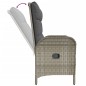 vidaXL Juego de comedor jardín 2 pzas con cojines ratán sintético gris vidaXL Juego de comedor jardín 2 pzas con cojines ratán sintético gris