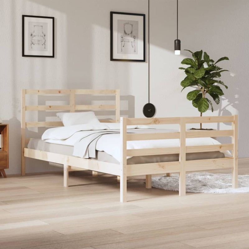 vidaXL Estructura de cama madera maciza de pino 120x200 cm vidaXL Estructura de cama madera maciza de pino 120x200 cm