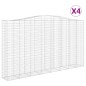 vidaXL Cestas de gaviones 4 uds forma de arco hierro 400x50x220/240 cm vidaXL Cestas de gaviones 4 uds forma de arco hierro 400x50x220/240 cm