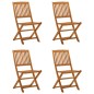 vidaXL Juego de comedor de jardín 5 piezas madera maciza de acacia vidaXL Juego de comedor de jardín 5 piezas madera maciza de acacia