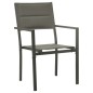 vidaXL Juego de comedor para jardín 5 piezas acero y textilene negro vidaXL Juego de comedor para jardín 5 piezas acero y textilene negro
