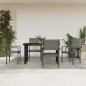 vidaXL Juego de comedor para jardín 5 piezas acero y textilene negro vidaXL Juego de comedor para jardín 5 piezas acero y textilene negro