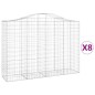 vidaXL Cestas gaviones 8 uds forma de arco hierro 200x50x140/160 cm vidaXL Cestas gaviones 8 uds forma de arco hierro 200x50x140/160 cm
