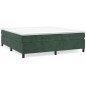 vidaXL Cama box spring con colchón terciopelo verde oscuro 200x200 cm vidaXL Cama box spring con colchón terciopelo verde oscuro 200x200 cm