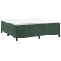 vidaXL Cama box spring con colchón terciopelo verde oscuro 200x200 cm vidaXL Cama box spring con colchón terciopelo verde oscuro 200x200 cm