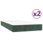 vidaXL Cama box spring con colchón terciopelo verde oscuro 200x200 cm vidaXL Cama box spring con colchón terciopelo verde oscuro 200x200 cm