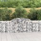 vidaXL Cestas de gaviones 5 uds forma de arco hierro 300x30x80/100 cm