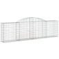 vidaXL Cestas de gaviones 5 uds forma de arco hierro 300x30x80/100 cm