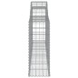 vidaXL Cestas de gaviones 5 uds forma de arco hierro 300x30x80/100 cm