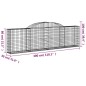 vidaXL Cestas de gaviones 5 uds forma de arco hierro 300x30x80/100 cm