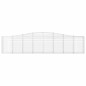 vidaXL Cestas de gaviones 3 uds forma de arco hierro 400x30x80/100 cm vidaXL Cestas de gaviones 3 uds forma de arco hierro 400x30x80/100 cm