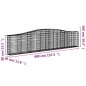 vidaXL Cestas de gaviones 3 uds forma de arco hierro 400x30x80/100 cm vidaXL Cestas de gaviones 3 uds forma de arco hierro 400x30x80/100 cm
