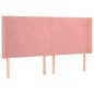 vidaXL Cama box spring colchón y LED terciopelo rosa 200x200 cm vidaXL Cama box spring colchón y LED terciopelo rosa 200x200 cm