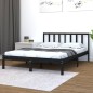 vidaXL Estructura de cama de madera maciza de pino negro 120x190 cm vidaXL Estructura de cama de madera maciza de pino negro 120x190 cm