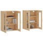 vidaXL Armarios de pared 2 uds madera de ingeniería roble Sonoma vidaXL Armarios de pared 2 uds madera de ingeniería roble Sonoma