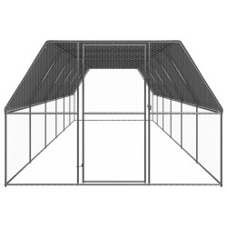 vidaXL Jaula gallinero de exterior de acero galvanizado 3x12x2 m