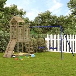 vidaXL Parque infantil de exterior madera de pino impregnada