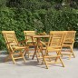 vidaXL Sillas de jardín plegables 4 uds madera maciza teca 56x63x90 cm vidaXL Sillas de jardín plegables 4 uds madera maciza teca 56x63x90 cm