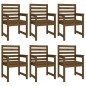 vidaXL Set de comedor de jardín 7 pzas madera maciza pino marrón miel