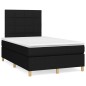 vidaXL Cama box spring con colchón tela negro 120x200 cm vidaXL Cama box spring con colchón tela negro 120x200 cm