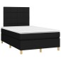 vidaXL Cama box spring con colchón tela negro 120x200 cm vidaXL Cama box spring con colchón tela negro 120x200 cm