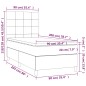 vidaXL Cama box spring con colchón terciopelo gris oscuro 90x200 cm vidaXL Cama box spring con colchón terciopelo gris oscuro 90x200 cm