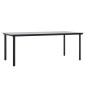 vidaXL Set comedor jardín 7 pzas y cojines ratán sintético negro gris vidaXL Set comedor jardín 7 pzas y cojines ratán sintético negro gris
