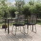 vidaXL Juego de comedor para jardín 5 piezas negro vidaXL Juego de comedor para jardín 5 piezas negro