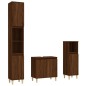 vidaXL Set de muebles baño 3 pzas madera contrachapada roble marrón vidaXL Set de muebles baño 3 pzas madera contrachapada roble marrón